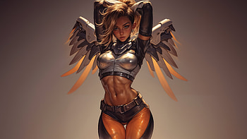 The Mercy Overwatch , mercy-overwatch, overwatch, games, artstation, artist, artwork, digital-art, ai, video-games HD wallpaper