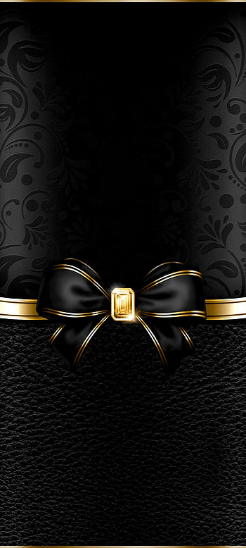 Luxury Gold Ribbon, pastel, tints and shades, black, leather, Golden HD phone wallpaper