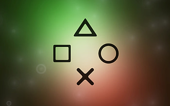 The PlayStation, PlayStation buttons, Gaming aesthetics, Iconic symbols HD wallpaper