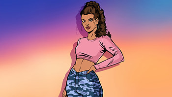 Lucia Caminos Gta 6 Game, gta-6, gta-vi, gta, games, xbox-games, ps5-games, pc-games, 2026-games, video-games, artwork, art, digital-art, artstation HD wallpaper