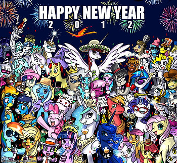 my little pony new years, magic, years, 2012, is, little, friendship, my, new, pony HD wallpaper