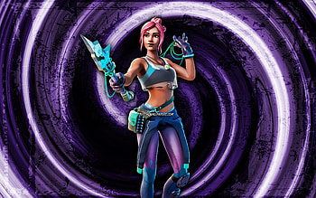 Ocean, violet grunge background, Fortnite, vortex, Fortnite characters, Ocean Skin, Fortnite Battle Royale, Ocean Fortnite HD wallpaper
