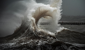 wave, ocean, sea, Ocean Waves HD wallpaper