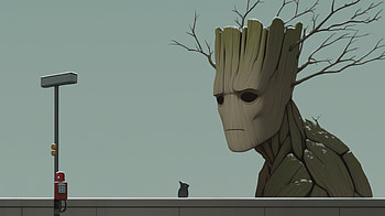 Sad Groot : A Touching Moment, Groot, sad HD wallpaper