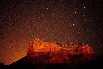 Red Rock State Park, rocks, night, nature HD wallpaper