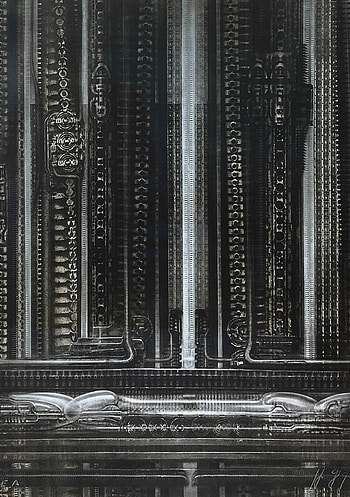H.R. Giger, Galerie Crameri, Surreal masterpieces, Disturbing visions HD phone wallpaper