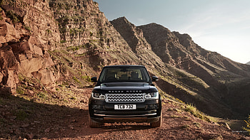 Range Rover Black SuV, range-rover, cars, mountains, rocks, nature HD wallpaper