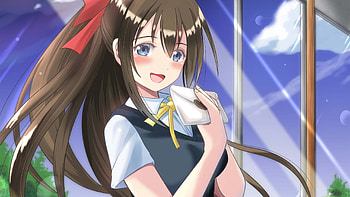 Long Black Hair Anime Girl With Ponytail Wearing Uniform Anime Girl HD wallpaper