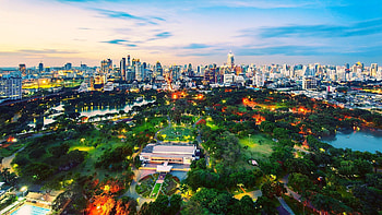 Skyscraper Views, Cityscapes in Thailand, Urban Lights, Bangkok Nights HD wallpaper