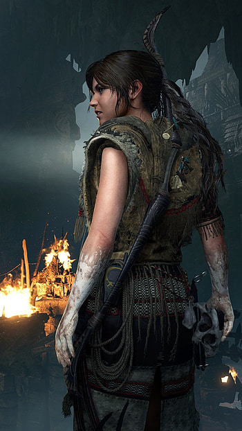 Shadow of the Tomb Raider, Lara Croft, Game art HD phone wallpaper