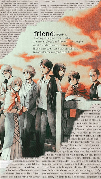 Attack on titan, newspaper, art, Christa, connie, peace, eren, jean, mikasa, sasha, armin HD phone wallpaper