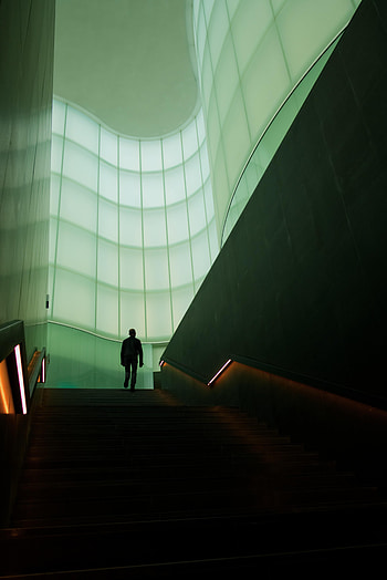 Silhouette, Miscellanea, Miscellaneous, Ladder, Stairs, Alone, Lonely HD phone wallpaper