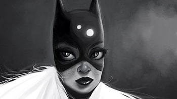 Batgirl Monochrome Art , batgirl, superheroes, artist, artwork, digital-art, monochrome, black-and-white HD wallpaper