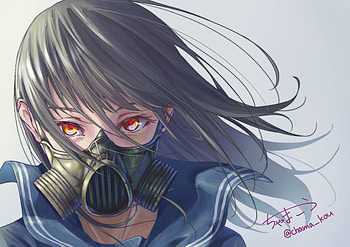 Anime Original Girl With Mask, anime-girl, anime, artist, artwork, digital-art HD wallpaper