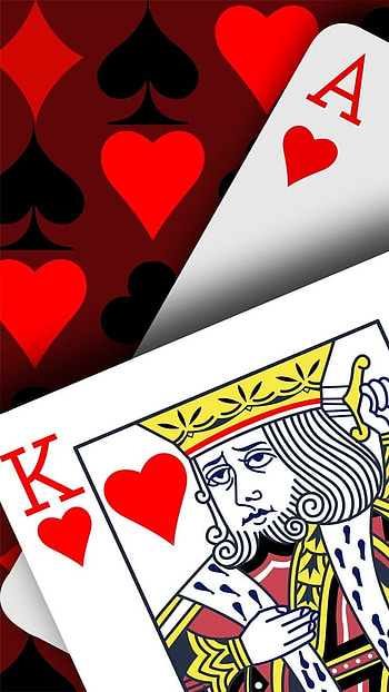 Ace King, Playing Cards, Red Heart HD phone wallpaper