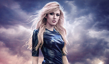 Katherine McNamara, blue dress, 2019 HD wallpaper