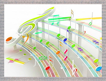 Music colors the world, notes, colors, music, abstract HD wallpaper