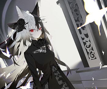 Anime Girl: Dark Elegance in Stunning Detail, Anime, girl, anime girl HD wallpaper
