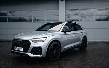 Audi SQ5, exterior, front view, tuning Audi Q5, new silver SQ5, German cars, Audi HD wallpaper