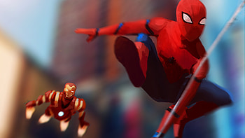 Spiderman Iron Man, spiderman, iron-man, superheroes, artwork, deviantart HD wallpaper