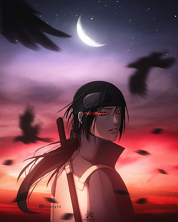Itachi Uchiha, sky, sasuke uchiha, raven, edo itachi, anbu, naruto shippuden, cloud, itachi , sharingan, anbu itachi, uchiha clan, naruto anime HD phone wallpaper