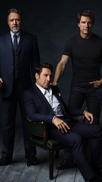 Russell Crowe and Tom Cruise, Javier Bardem HD phone wallpaper