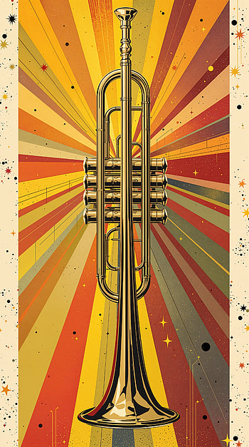 **Radiant Trumpet: Vibrant **, instrument, colorful HD phone wallpaper