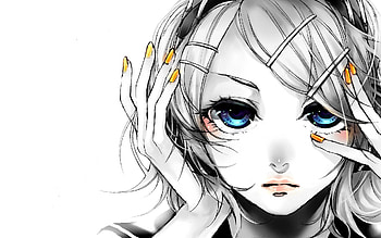 Anime, Eyes, Blonde, Face HD wallpaper
