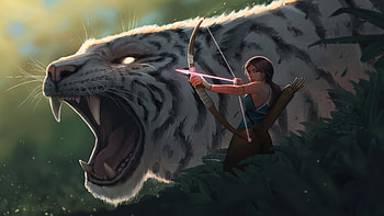 Tomb Raider Wild Hunting, tomb-raider, artwork, digital-art, games HD wallpaper