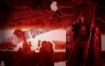 Reaper, fantasy, red, grim, dark HD wallpaper