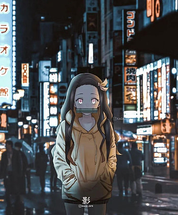 Nezko, metropolitan_area, Fictional_Charachter, Demon_Slayer HD phone wallpaper