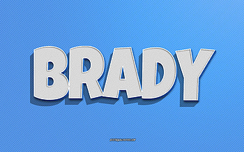 Brady, blue lines background, with names, Brady name, male names, Brady greeting card, line art, with Brady name HD wallpaper