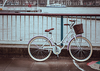 Miscellanea, Miscellaneous, Bridge, Basket, Bicycle HD wallpaper