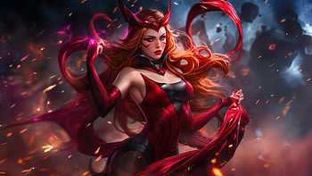 Scarlet Witch Vengeance Backstory, scarlet-witch, wanda-maximoff, superheroes, artwork, artist, digital-art, ai HD wallpaper