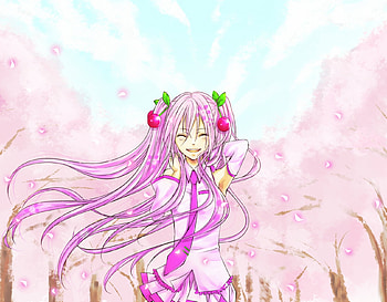 Sakura Miku, awesome, uniform, artistic, nice, digital, cg, petals, hatsune, pink eyes, white, hatsune miku, art, girl, singer, pink hair, anime girl, closed eyes, anime, pretty, virtual, blue, song, cute, vocaloid, beauty, miku, music, vocaloids, program, skirt, pathway, sakura trees, beautiful, diva, tie, pink, red, cherry, sakura, cool, clouds, sky, flowers, idol, twintain HD wallpaper