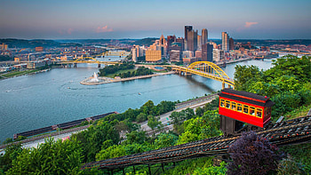 Pittsburgh billboards, Urban advertisements, Cityscape charm, Modern marketing HD wallpaper