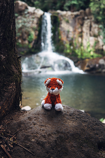 Rock, Miscellanea, Miscellaneous, Waterfall, Toy, Stone HD phone wallpaper