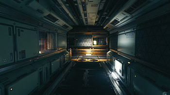 Art, Space, Corridor, Premises, Room, Cosmic, Sci-Fi, Modular Environment HD wallpaper