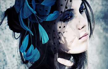 ★Sense of Isolation★, blue, breathing, feathers, misses, cute, charm, sense, still, female, makeup, understanding, gothic, sweet, art, eyes, beautiful, woman, breath, fantasy, Sense of Isolation, pretty, isolaion, love, face, girls, women, lovely HD wallpaper