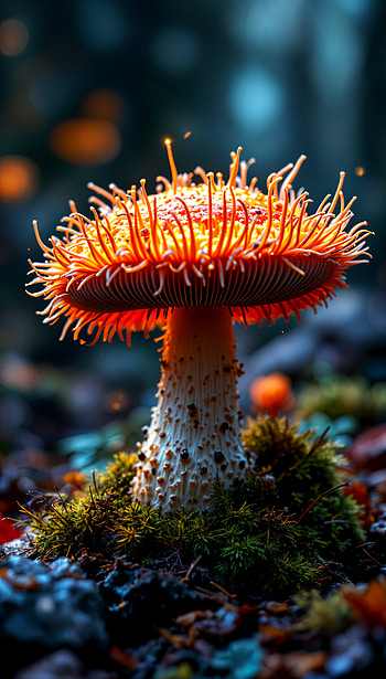 Enchanting Mushroom Glow: Nature's , mushroom, nature, forest HD phone wallpaper