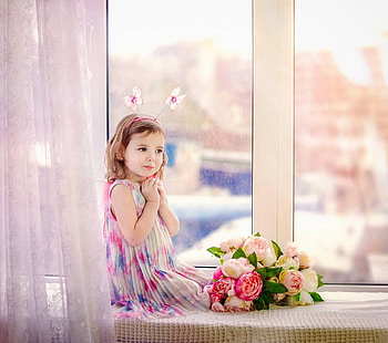 little girl, childhood, blonde, fair, nice, flower, adorable, bonny, sweet, Belle, white, window, Hair, girl, comely, sightly, pretty, face, lovely, pure, child, graphy, cute, baby, , set, Nexus, beauty, kid, room, beautiful, people, little, pink, princess, dainty HD wallpaper