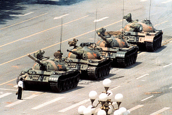 Tank Man, street, smoke HD wallpaper