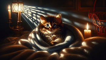 Cute Cat in Cozy Light | Ultra, cute, cat, Cozy, candle, lightning, cute cat HD wallpaper