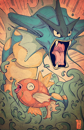 Pokmon anime Magikarp Gyarados, Transformation storyline, Brilliant resolution, Powerful Pokmon HD phone wallpaper