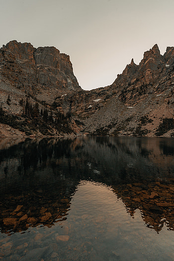 Landscape, Nature, Mountains, Rocks, Lake, Shore, Bank HD phone wallpaper