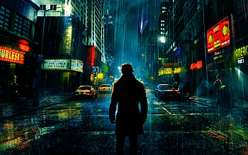 Cinema, Landscape, Cities, Night, Watchmen HD wallpaper
