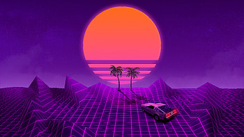 Retrowave Purple Dream, retrowave, synthwave, artist, artwork, digital-art, deviantart HD wallpaper