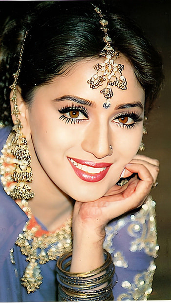 Madhuri Dixit, bollywood actress, vintage HD phone wallpaper