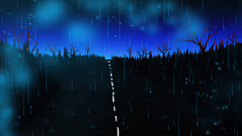 Lonely Blue Road , artist, artwork, digital-art, deviantart HD wallpaper