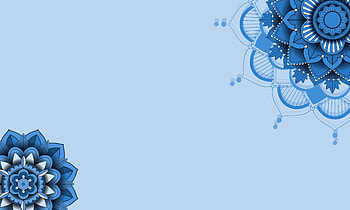 Beautiful blue mandala, Calming colors, Vector art, Artistic background HD wallpaper